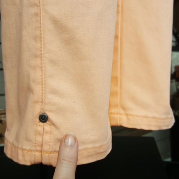 AURA ♡ Gorgeous Vintage Thick Cotton Peachy Orange Cropped Pant Capris 2P Avg - Picture 8 of 17
